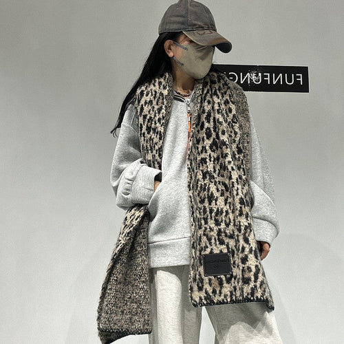 Amara Leopard Print Triangular Scarf