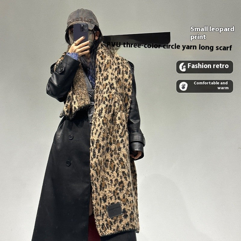 Amara Leopard Print Triangular Scarf