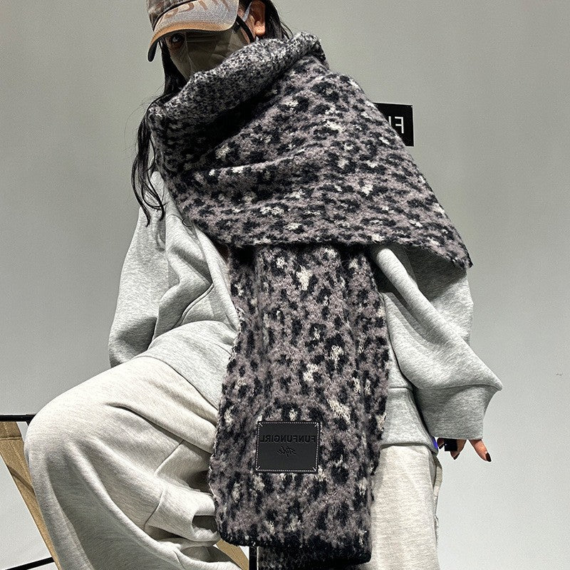 Amara Leopard Print Triangular Scarf