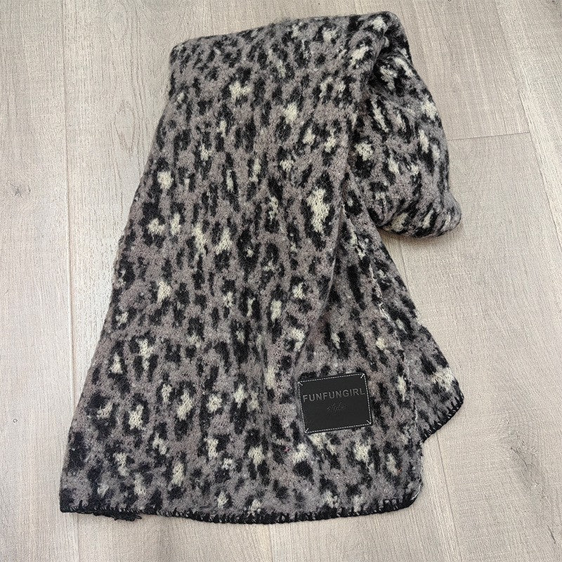 Amara Leopard Print Triangular Scarf
