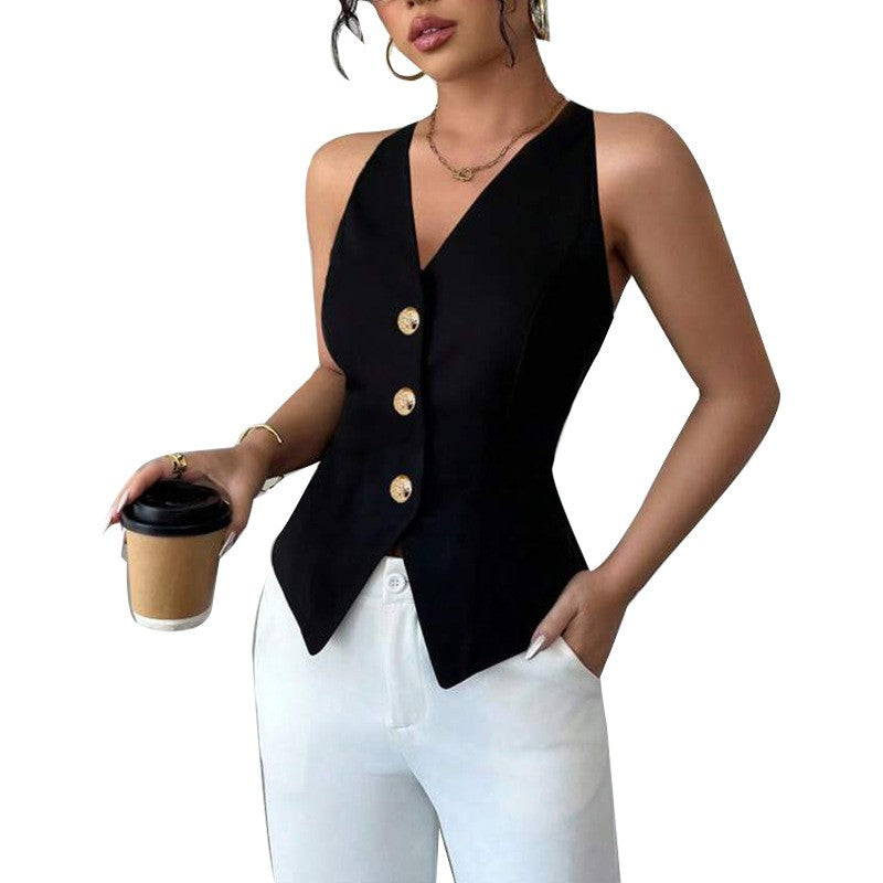 Aria Backless Strappy Halter Vest