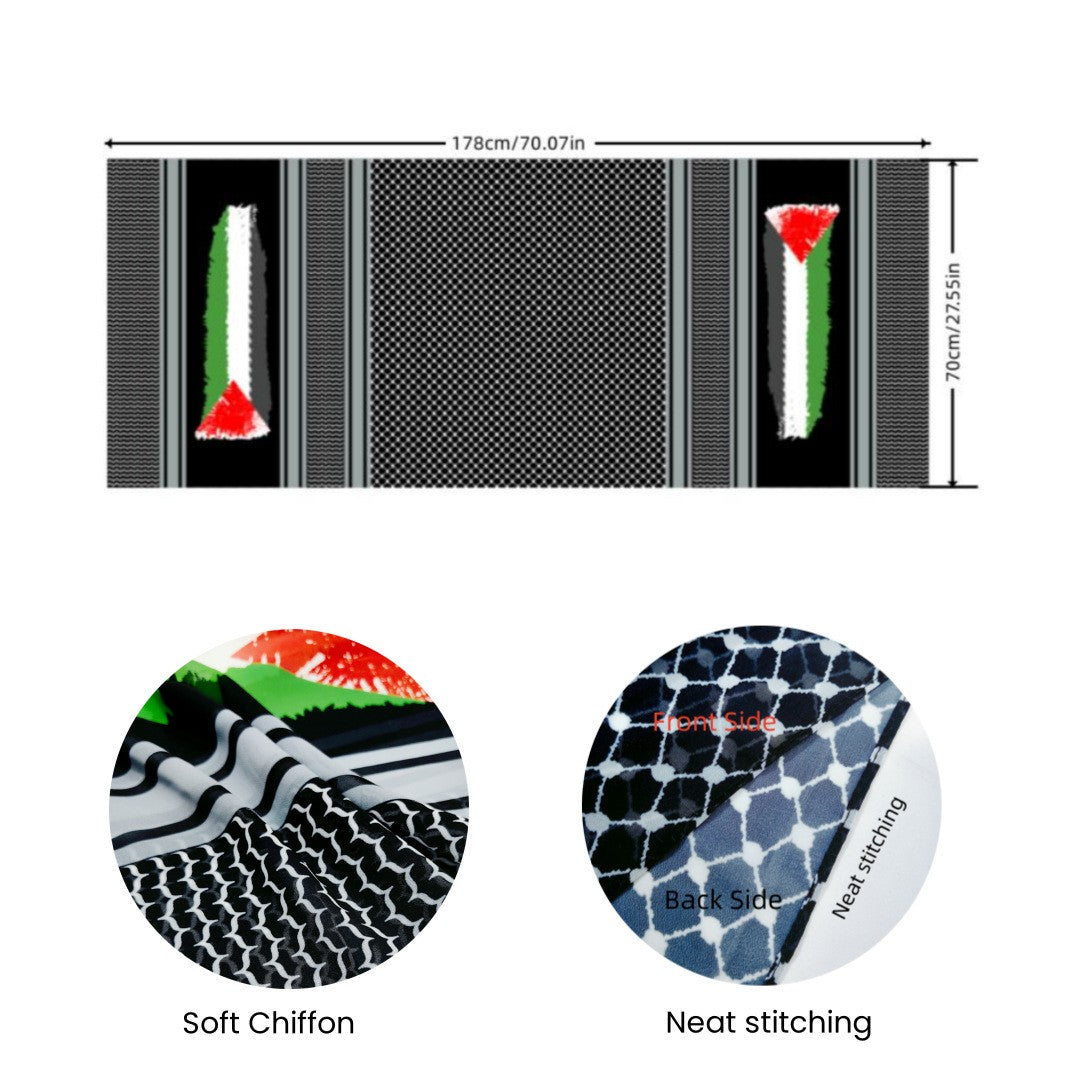 Desert Flag Chiffon Shawl