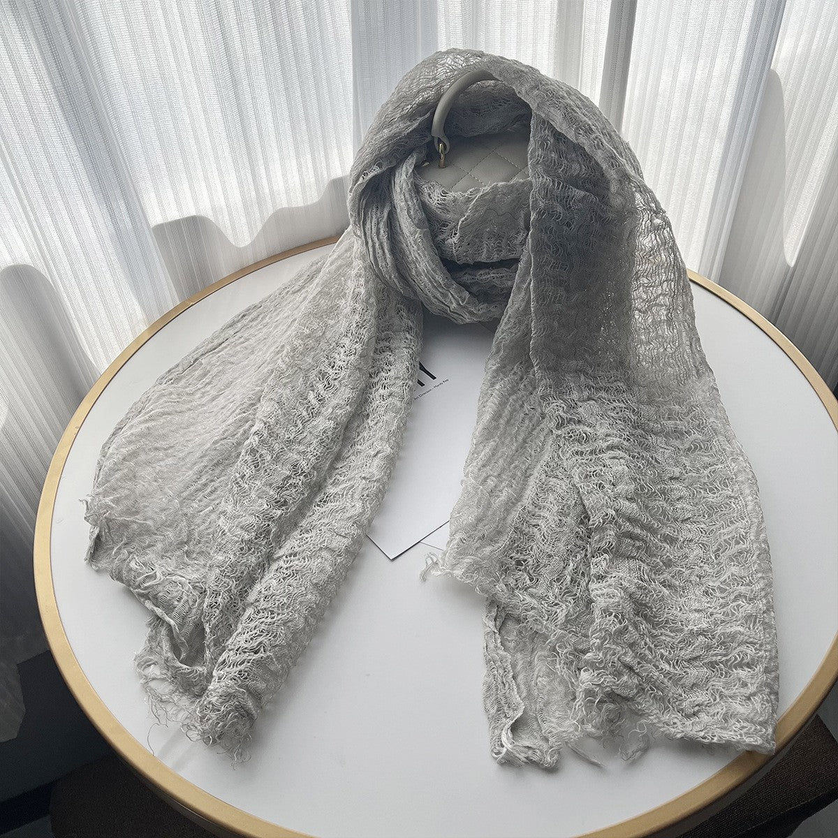 Elora Linen Tassel Shawl