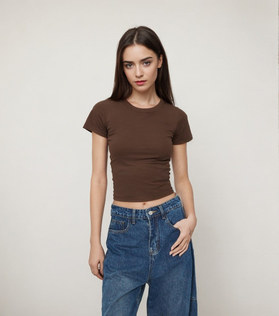 Kaia Slim Shoulder-Cut Top