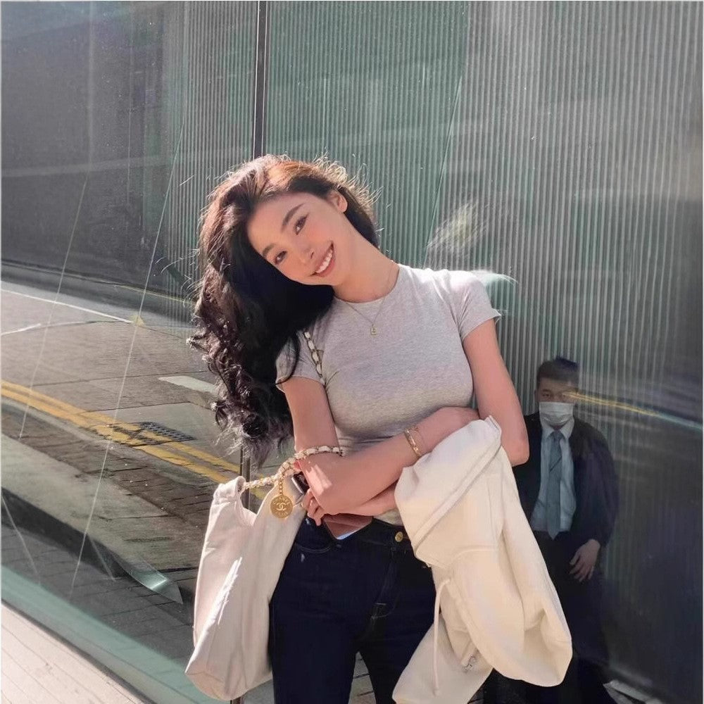 Kaia Slim Shoulder-Cut Top