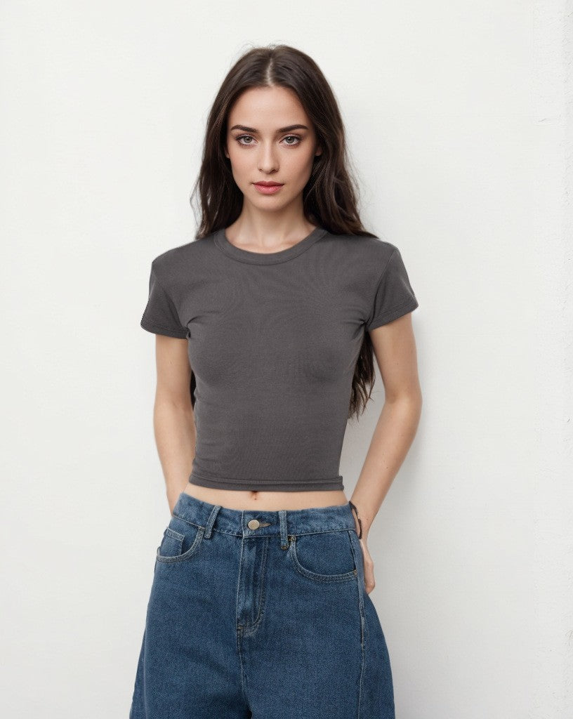 Kaia Slim Shoulder-Cut Top