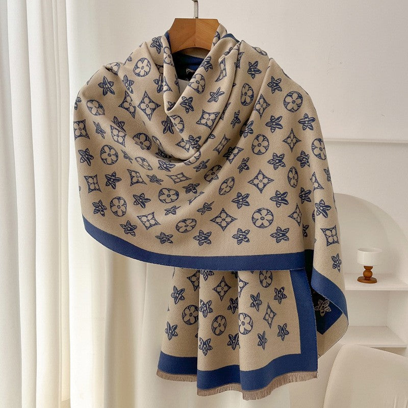 Ophelia Retro Cashmere-Feel Scarf