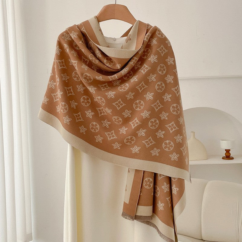 Ophelia Retro Cashmere-Feel Scarf
