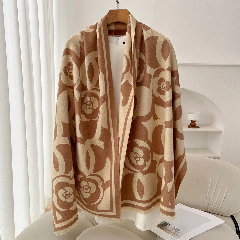 Ophelia Retro Cashmere-Feel Scarf